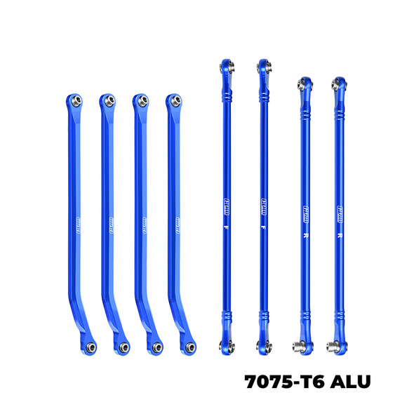 GPM Alum Upper & Lower Link Bar Set Blue for Vanquish 1/10 H10 Optic Yokohama