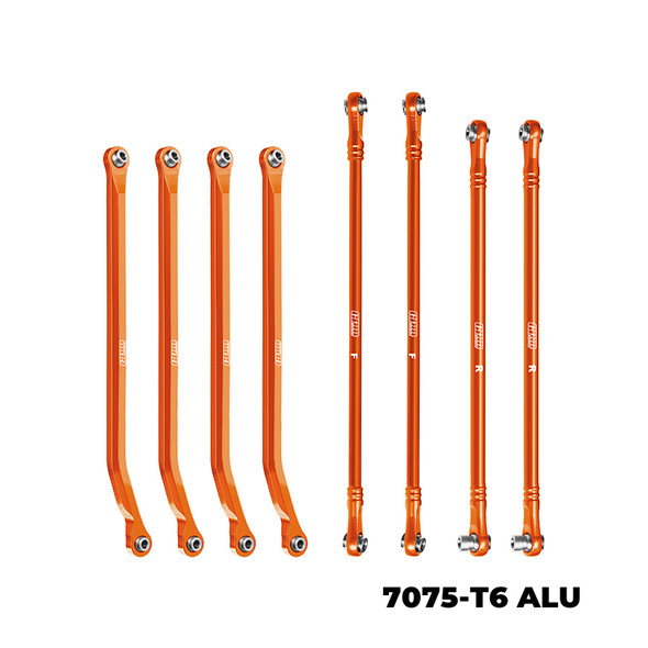 GPM Alum Upper & Lower Link Bar Set Orange for Vanquish 1/10 H10 Optic Yokohama