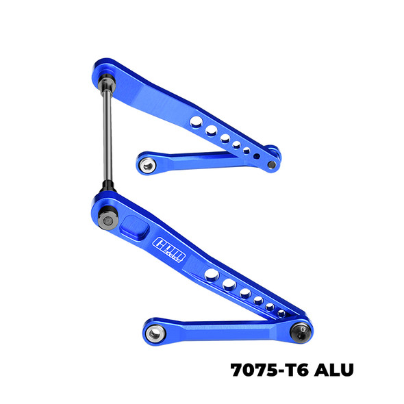 GPM Aluminum Rear Sway Bar Set Blue for Vanquish 1/10 H10 Optic Yokohama