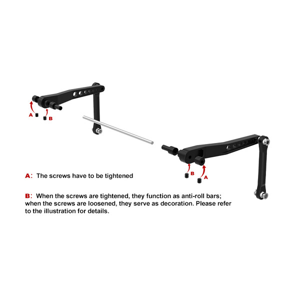 GPM Aluminum Rear Sway Bar Set Blue for Vanquish 1/10 H10 Optic Yokohama