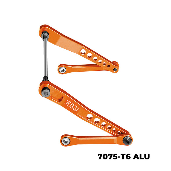 GPM Aluminum Rear Sway Bar Set Orange for Vanquish 1/10 H10 Optic Yokohama