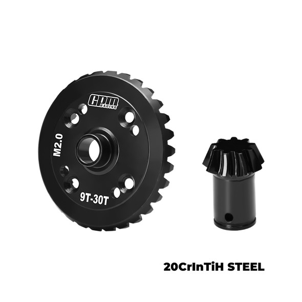 GPM 20Crintih Steel F/R Main Diff Gear Set 30/9T Spiral Mod2.0 for Arrma 1/5 Kraton