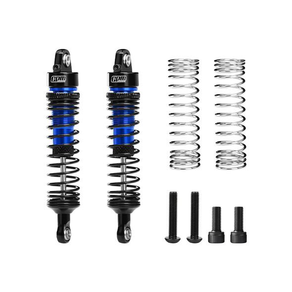 GPM Aluminum F/R Adjustable Spring Shock 71mm Blue for 1:16 Quake & Gorgon Grom