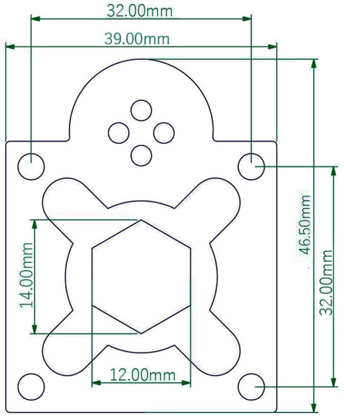 NHX RC Engine Roto Start Rear Back Plate - 32mm
