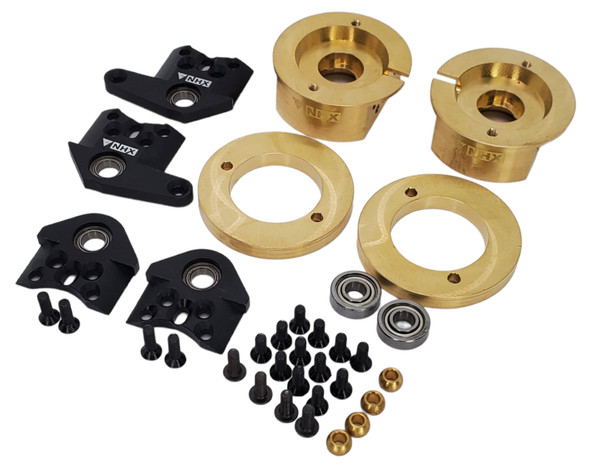 NHX RC Brass Steering Knuckle Set for Axial Wraith / RR10 -Black