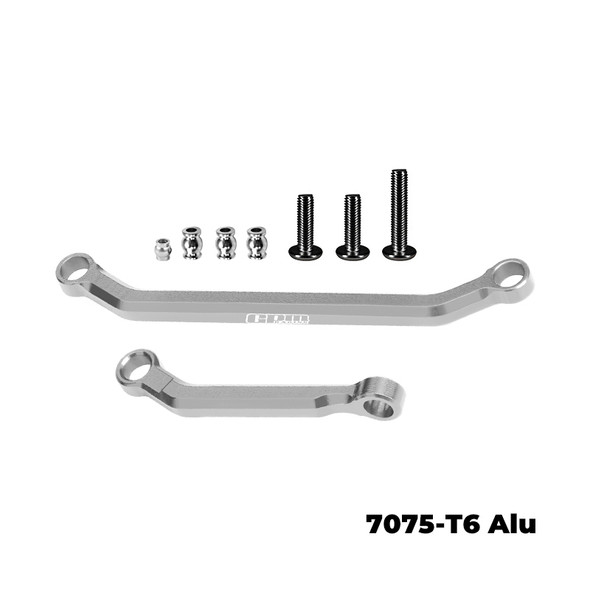 GPM Aluminum Tie Rod Link & Drag Link Set Grey for AXIAL 1/30 SCX30 Ford Bronco