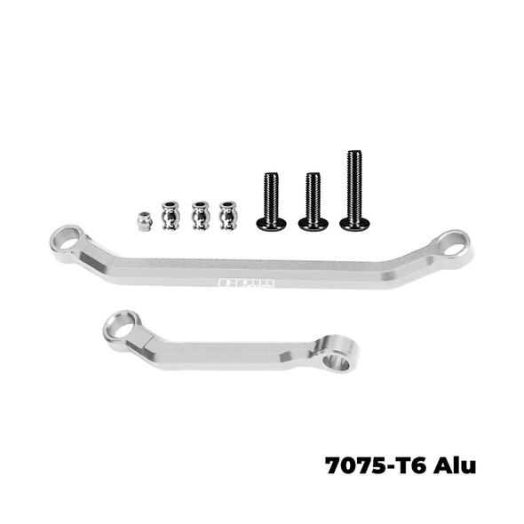 GPM Aluminum Tie Rod Link & Drag Link Set Silver for AXIAL 1/30 SCX30 Ford Bronco