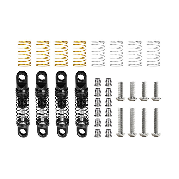 GPM Alloy Adjustable Shock Set 26mm Black for SCX30 Ford Bronco/Jeep Wrangler JLU