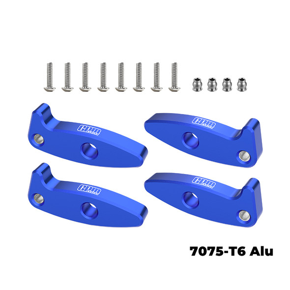 GPM Aluminum Flex Blades Extensions (Droop Flex Mod) Blue for SCX30 Ford Bronco