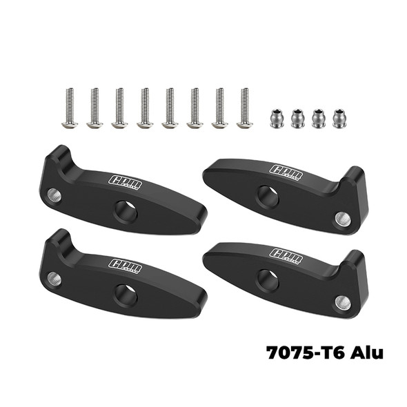 GPM Aluminum Flex Blades Extensions (Droop Flex Mod) Black for SCX30 Ford Bronco