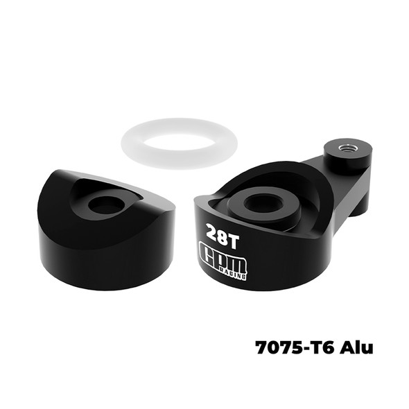 GPM Alum Steering Horn 28T Servo Saver Black for AXIAL 1/30 SCX30 Ford Bronco