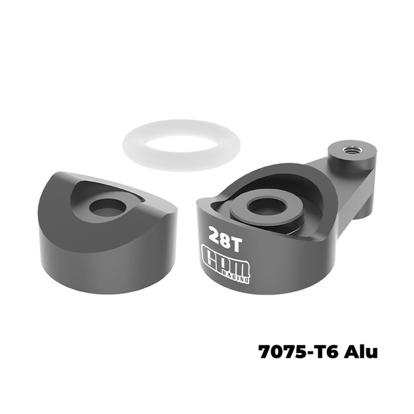 GPM Alum Steering Horn 28T Servo Saver Grey for AXIAL 1/30 SCX30 Ford Bronco
