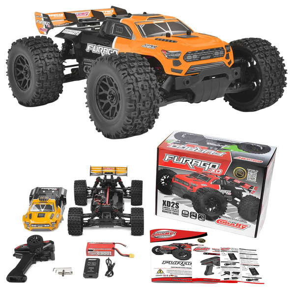 Corally C-00230-O FURAGO XD 4WD RTR Monster Truck Orange Brushed 2S w/Battery/Charger