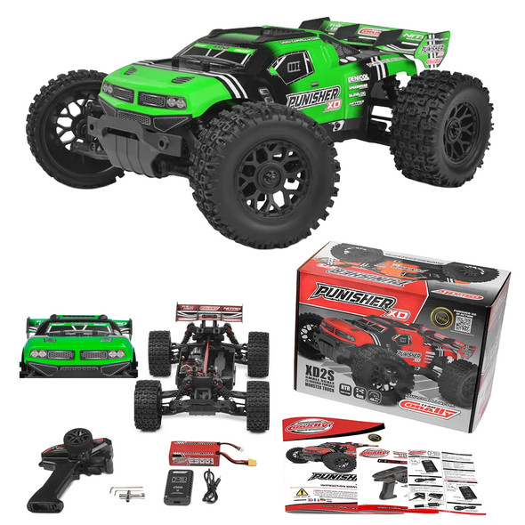 Corally C-00231-G PUNISHER XD RTR Monster Truck Green Brushed 2S w/Battery/Charger