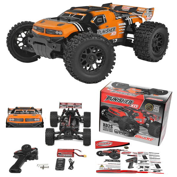 Corally C-00231-O PUNISHER XD RTR Monster Truck Orange Brushed 2S w/Battery/Charger