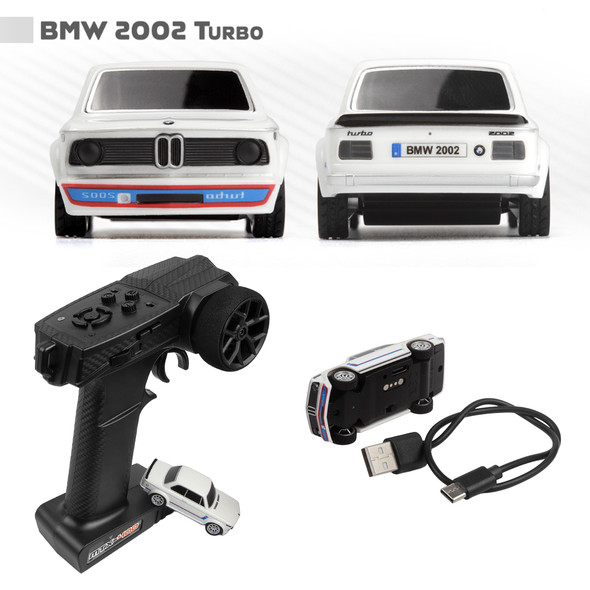 HPI 161400 1/64 Nano TTR 2WD BMW 2002 Turbo Touring Car White w/ Remote