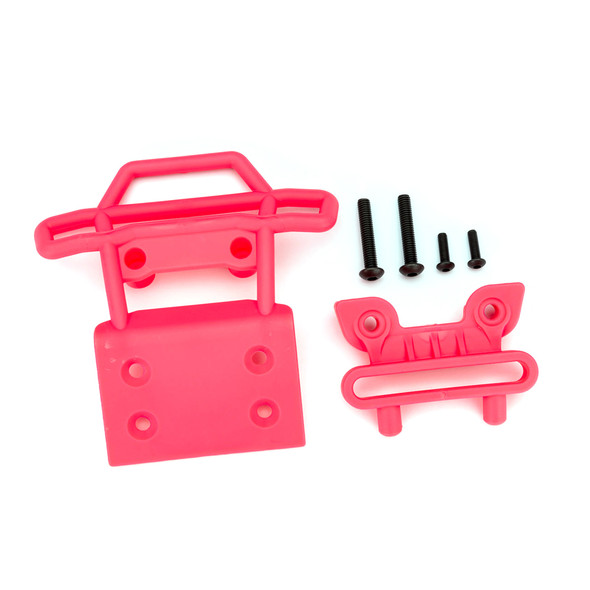 Traxxas 3621-PINK Front Bumper & Bumper Mount Pink for Bigfoot