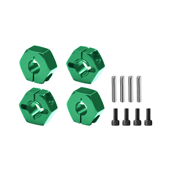 GPM Front & Rear Clamp Type Wheel Hub 12mm Green for Vanquish 1/10 H10 Optic