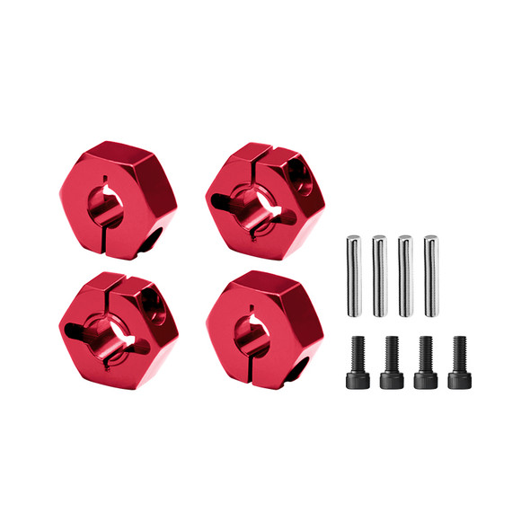 GPM Front & Rear Clamp Type Wheel Hub 12mm Red for Vanquish 1/10 H10 Optic