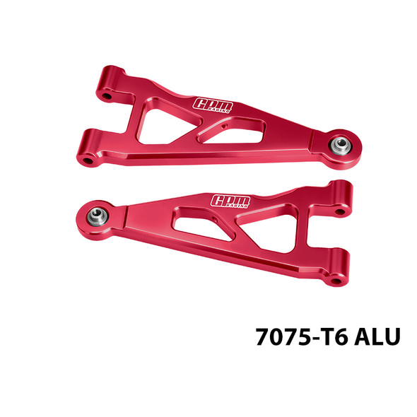 GPM Aluminum Front Lower Suspension Arms Red for ARRMA 1/16 Mini Kraton