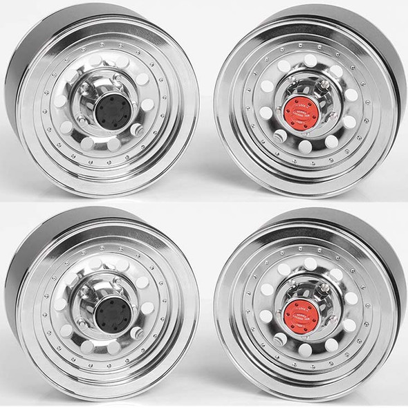 RC4WD Z-W0296 Classic 10-Hole Chrome 1.9" Beadlock Wheels (4)