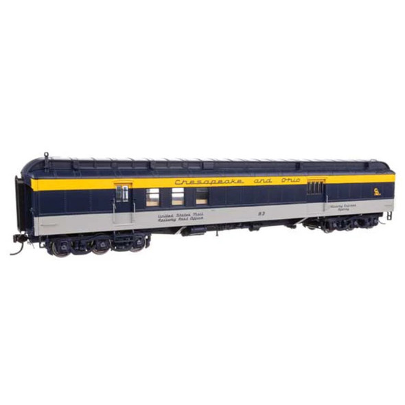 Walthers 920-17414 70' Heavyweight RPO-Baggage Car Chesapeake & Ohio #83 HO Scale