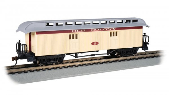 Bachmann 15306 Baggage Car (1860-1880 era) - Old Colony Railroad #90 HO Scale