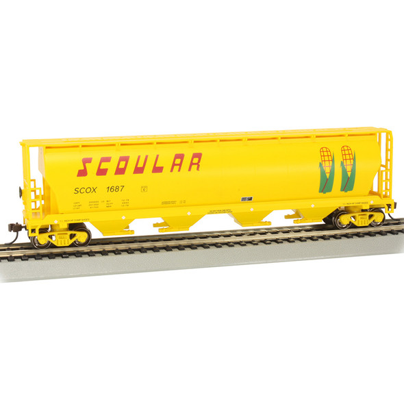 Bachmann 19104 Canadian 4 Bay Cylindrical Grain Hopper - Scoular #1687 HO Scale