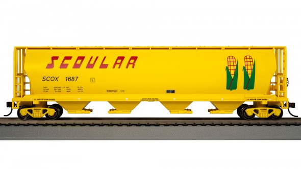 Bachmann 19104 Canadian 4 Bay Cylindrical Grain Hopper - Scoular #1687 HO Scale