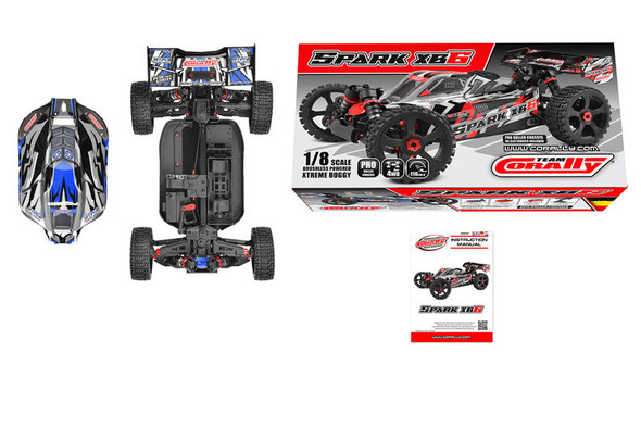 Corally C-00485-B 1/8 SPARK XB-6 - Roller 4WD Buggy Blue - No Electronics
