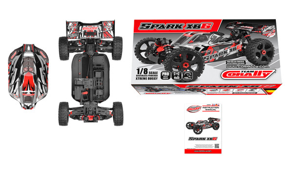 Corally C-00485-R 1/8 SPARK XB-6 - Roller 4WD Buggy Red - No Electronics