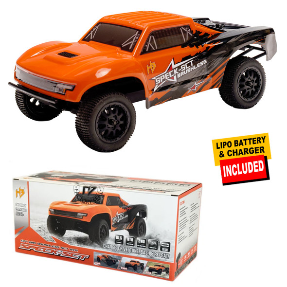 HobbyPlus HBP2410280-OR 1/24 2WD SPECK-SCT Brushless Short Course Truck Orange
