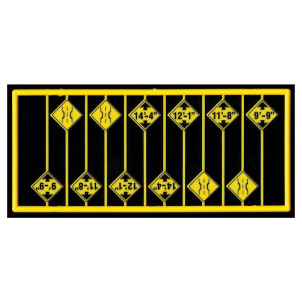 Tichy Train Group 8298 Bridge Clearance Warning Signs (12) HO Scale