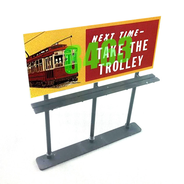 Tichy Train Group 8463 Next Time - Take the Trolley Billboard HO Scale