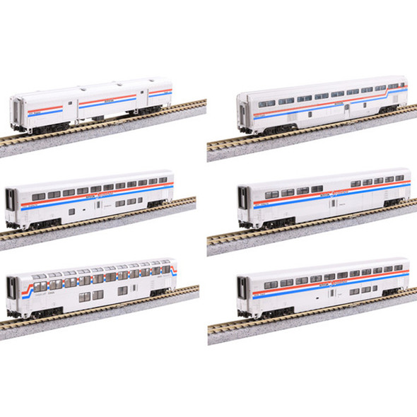 Kato 106-3531 Amtrak Superliner Phase III Passenger Car Set (6-Pack) N Scale