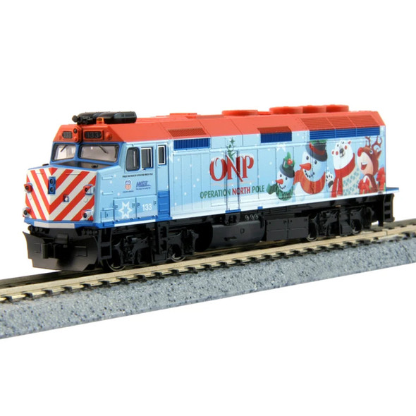Kato 37-2016-S EMD F40PH Metra ONP Christmas 2016 #133 w/DCC-Sound HO Scale