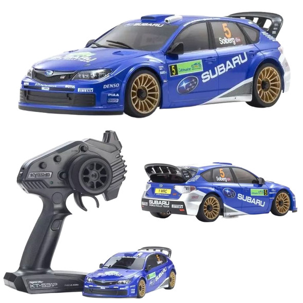 Kyosho 32657WR MINI-Z AWD Ready Set Subaru Impreza WRC 2008 Blue Racing Car