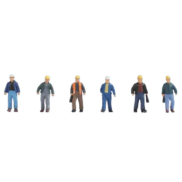 Walthers 949-6047 Construction Workers Figures - Set #2 (6) HO Scale