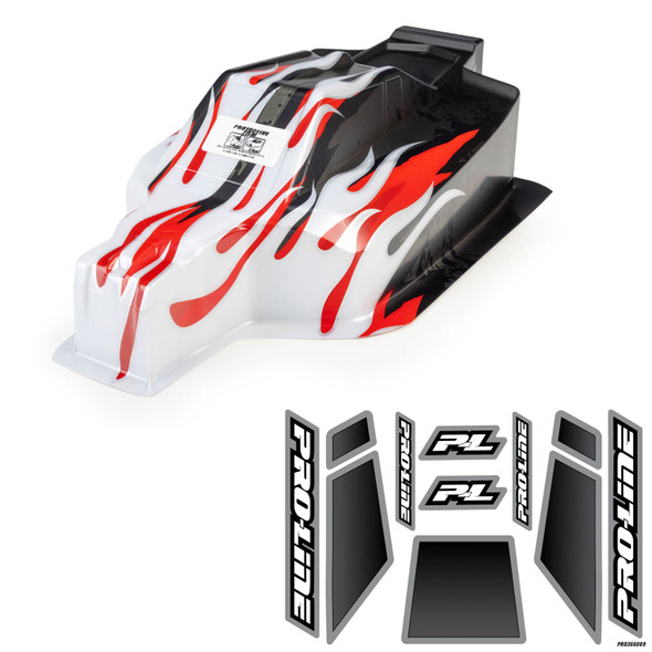 Pro-Line PRO366020 1/8 Limited Edition Pre-Painted Sector Flame Body: Mugen MBX8/MBX8R