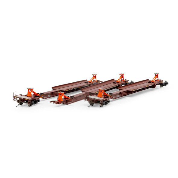Athearn ATH15676 57' Trinity Spine Car RTR BNSF #300567 (3) Freight Cars HO Scale