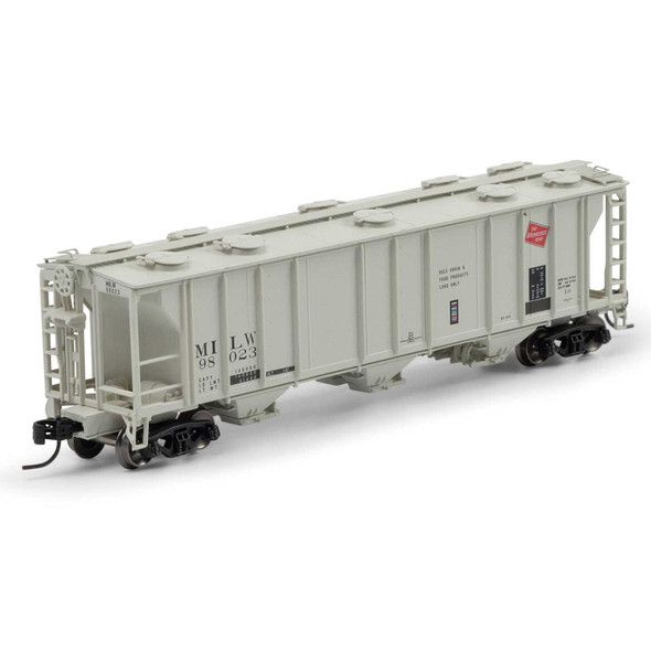 Athearn ATH-1723 PS-2 2893 3-Bay Covered Hopper - Milwaukee #98023 N Scale