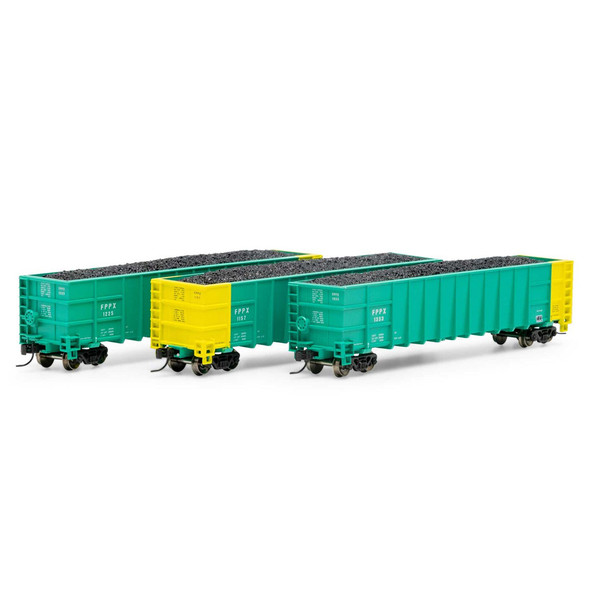 Athearn ATH3888 Thrall High-Side Gondola w/ Load - FPPX #3 (3-Pack) N Scale