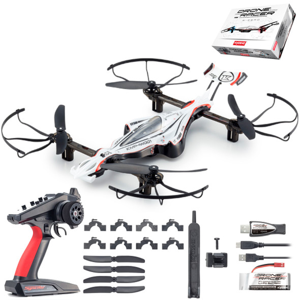 Kyosho 20571W-B 1/18 Drone Racer G-ZERO Dynamic White Ready Set