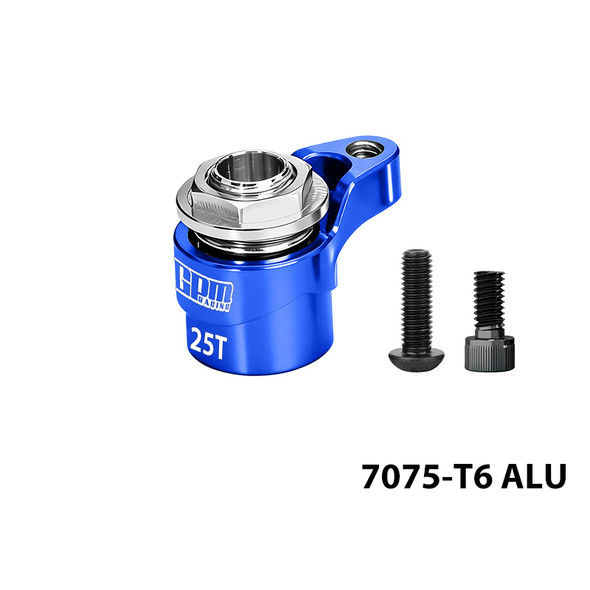 GPM Aluminum 25T Servo Saver Blue for 1/16 Mini Kraton/Mojave/Granite/Typhon Grom