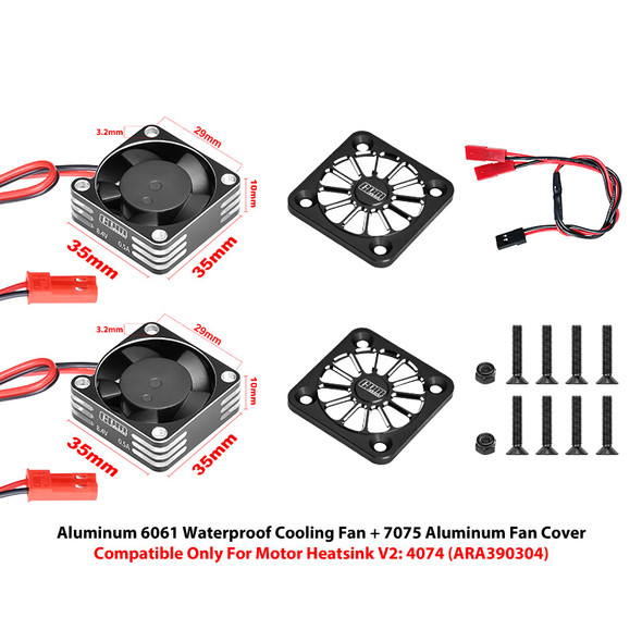 GPM High Speed 35x10mm Cooling Fan 20000 RPM Black for ARRMA 1/7 Talion / Kraton