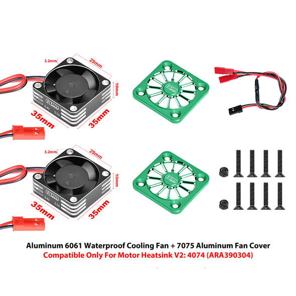 GPM High Speed 35x10mm Cooling Fan 20000 RPM Green for ARRMA 1/7 Talion / Kraton