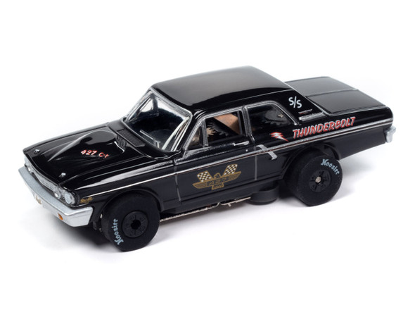 Auto World Thunderjet 1964 Ford Thunderbolt - Gloss Black w/ 427 Graphics HO Slot Car