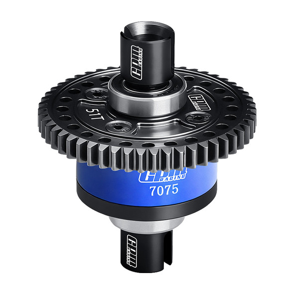 GPM Center Complete Differential 51T Blue (No Diffs Oil) for Traxxas 1/8 Sledge