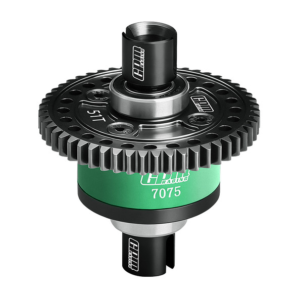 GPM Center Complete Differential 51T Green (No Diffs Oil) for Traxxas 1/8 Sledge
