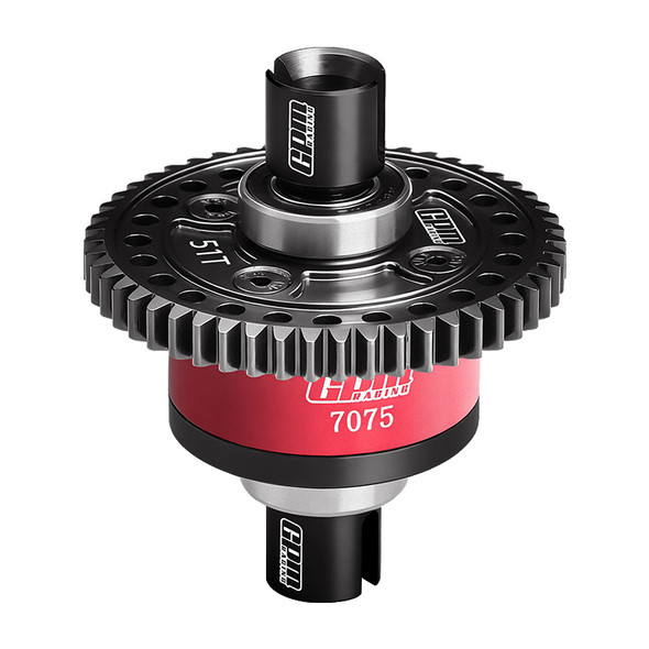 GPM Center Complete Differential 51T Red (No Diffs Oil) for Traxxas 1/8 Sledge